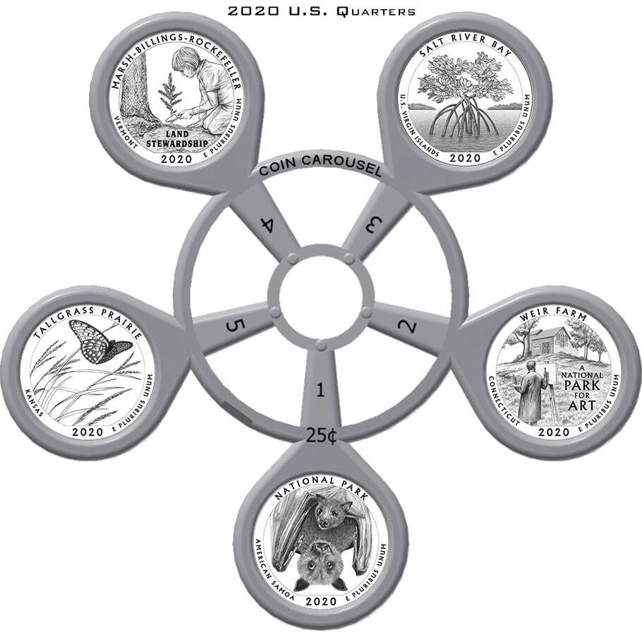 2020 America The Beautiful Quarter Coin Carousel