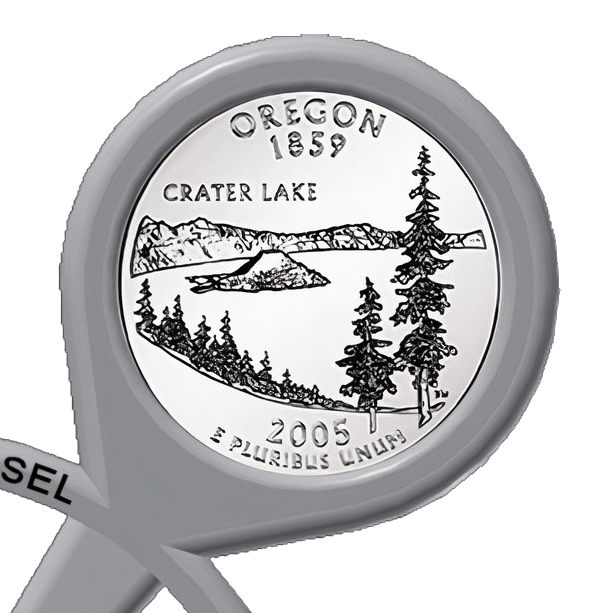33. Oregon 2005 State Quarter in Coin Carousel