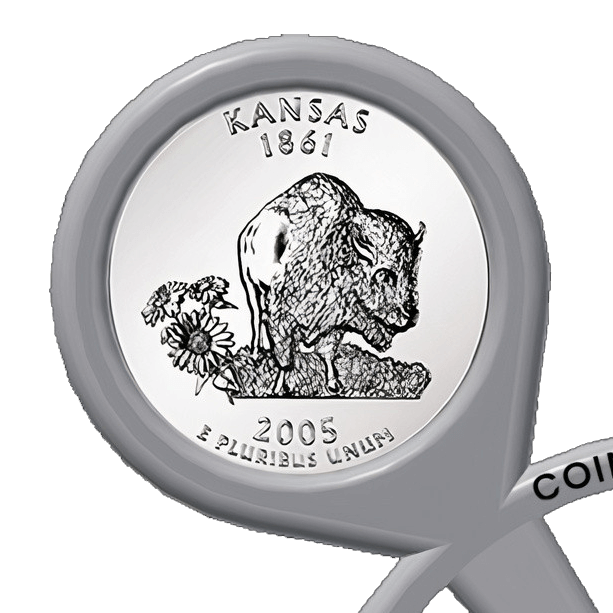 34. Kansas 2005 State Quarter in Coin Carousel