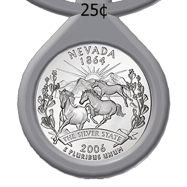 36. Nevada 2006 State Quarter in Coin Carousel