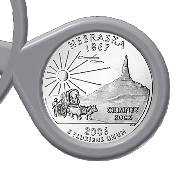 37. Nebraska 2006 State Quarter in Coin Carousel