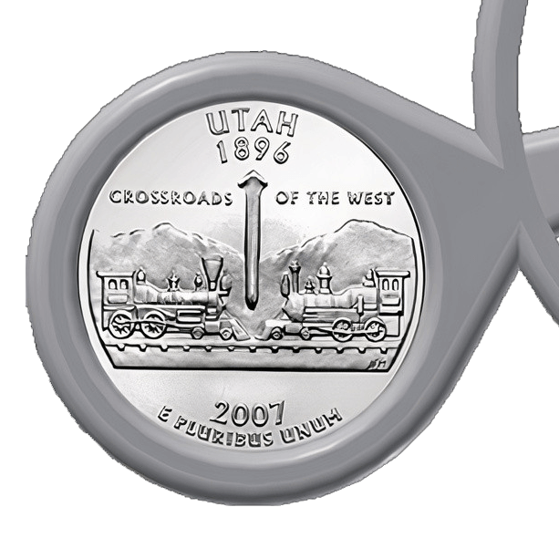 45. Utah 2007 State Quarter in Coin Carousel